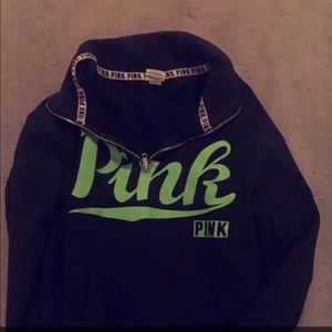 PINK Black & Green Pullover